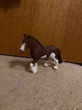 Brown and White Toy Horse Figurine - Kids Collectible